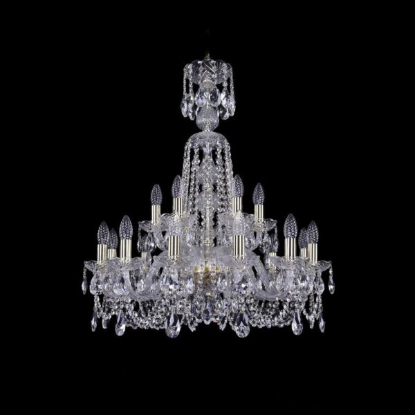 Люстра хрустальная 1402/12+6/240/XL-77 G Люстра хрустальная 1402/12+6/240/XL-77 G