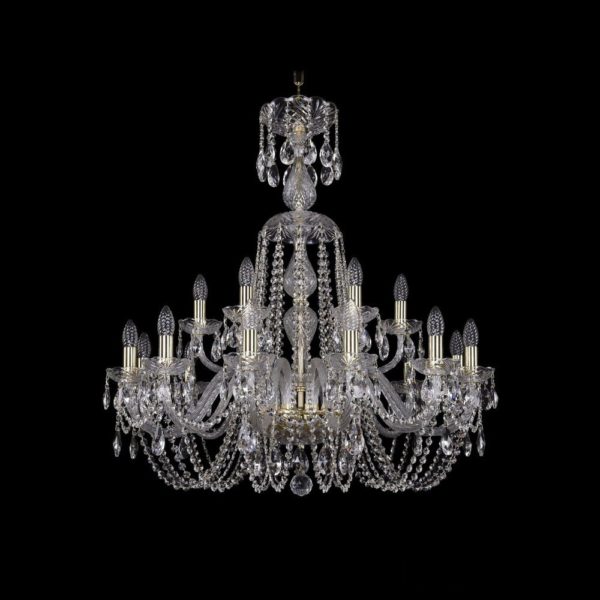 Люстра хрустальная 1402/12+6/300/XL-90 G