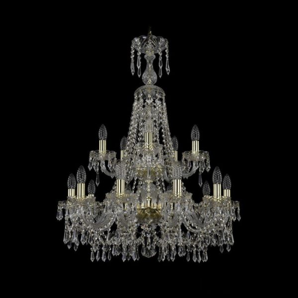 Люстра хрустальная 1403/10+5/240/XL-92/2d G