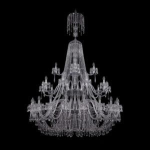 Люстра хрустальная 1403/20+10+5/530/XL-203/3d Ni
