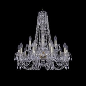 Люстра хрустальная 1406/10+5/240/h-75 G