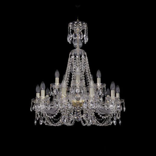 Люстра хрустальная 1406/10+5/240/XL-78 G