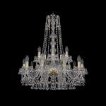 Люстра хрустальная 1409/10+5/240/h-77 G