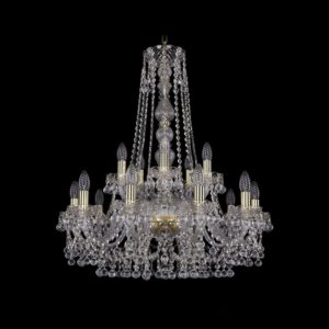 Люстра хрустальная 1409/10+5/240/h-77 G