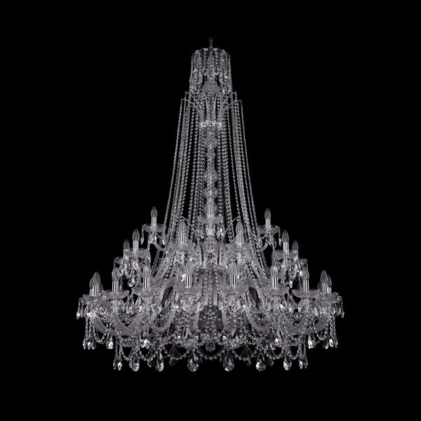 Люстра хрустальная 1411/20+10+5/460/XL-175/2d Ni