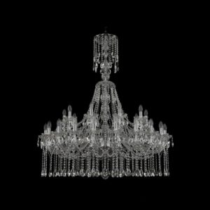 Люстра хрустальная 1413/20+10/400/XL-130 Ni