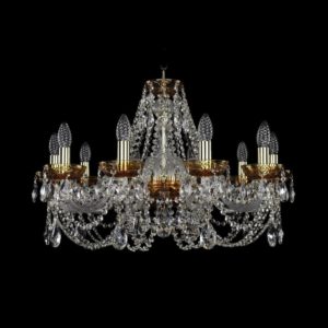 Люстра хрустальная 2406/10/240 G Amber/1B